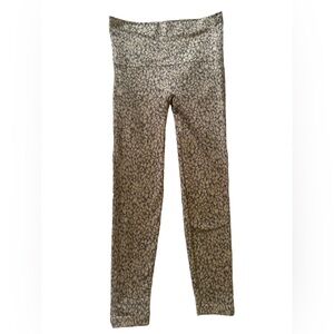 Spanx Cropped Seamless Leopard Print Legging High Waist Seamless Women's Size L